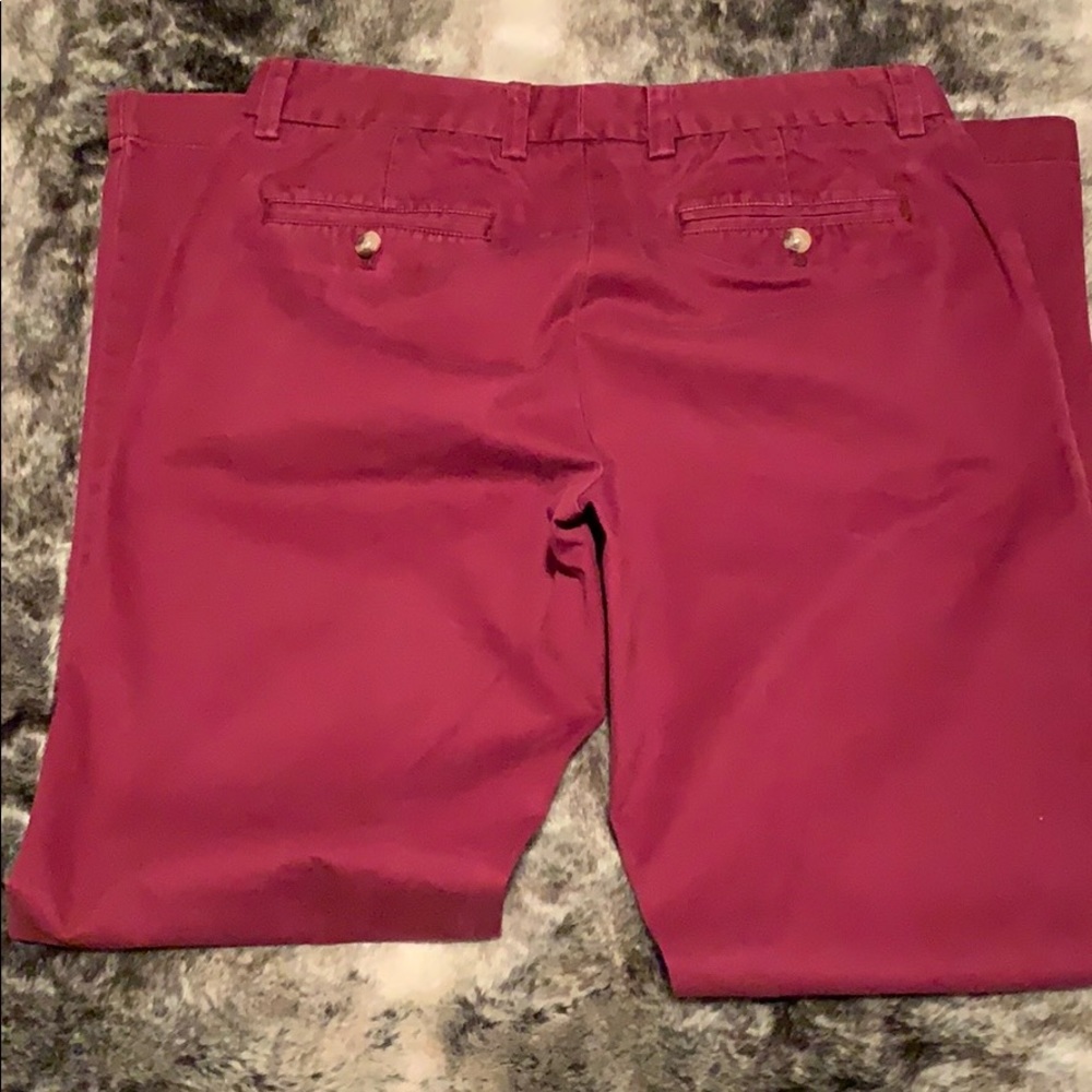 Vineyard Vines Maroon Slim Fit Pants - Picture 4 of 4
